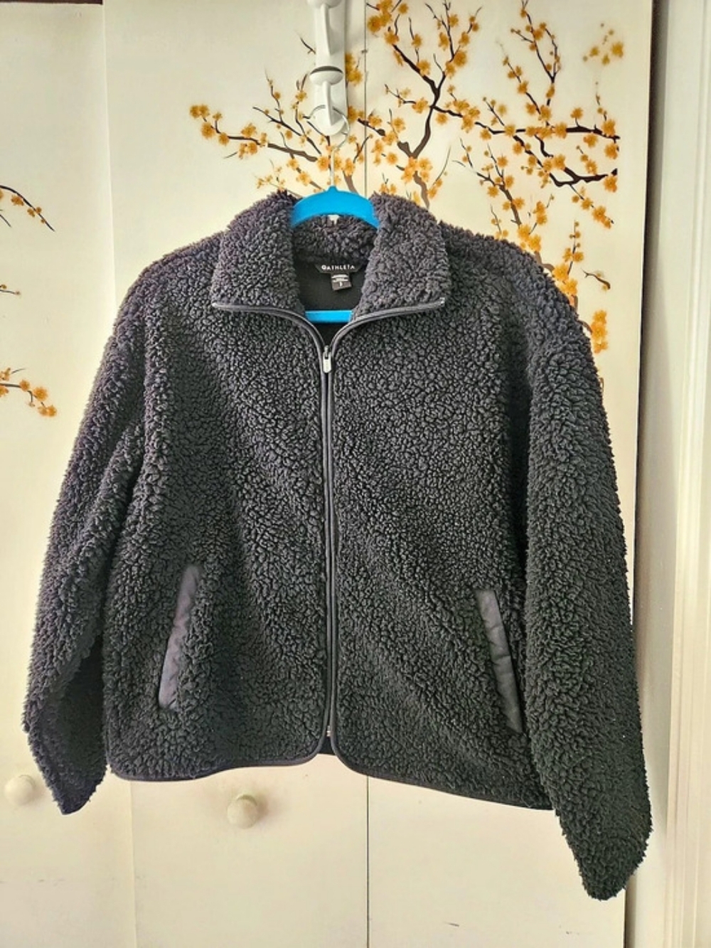 Athleta Range Sherpa Jacket Black Teddy Jacket Small